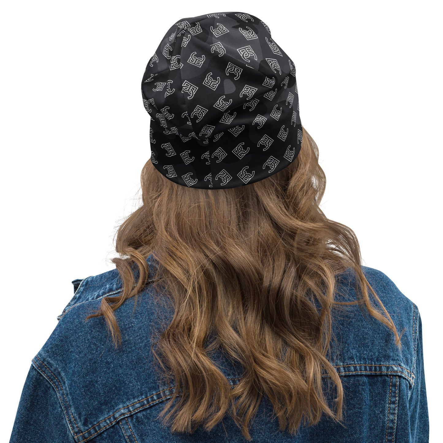 BJJ Couture Premium Black Camouflage Print Beanie