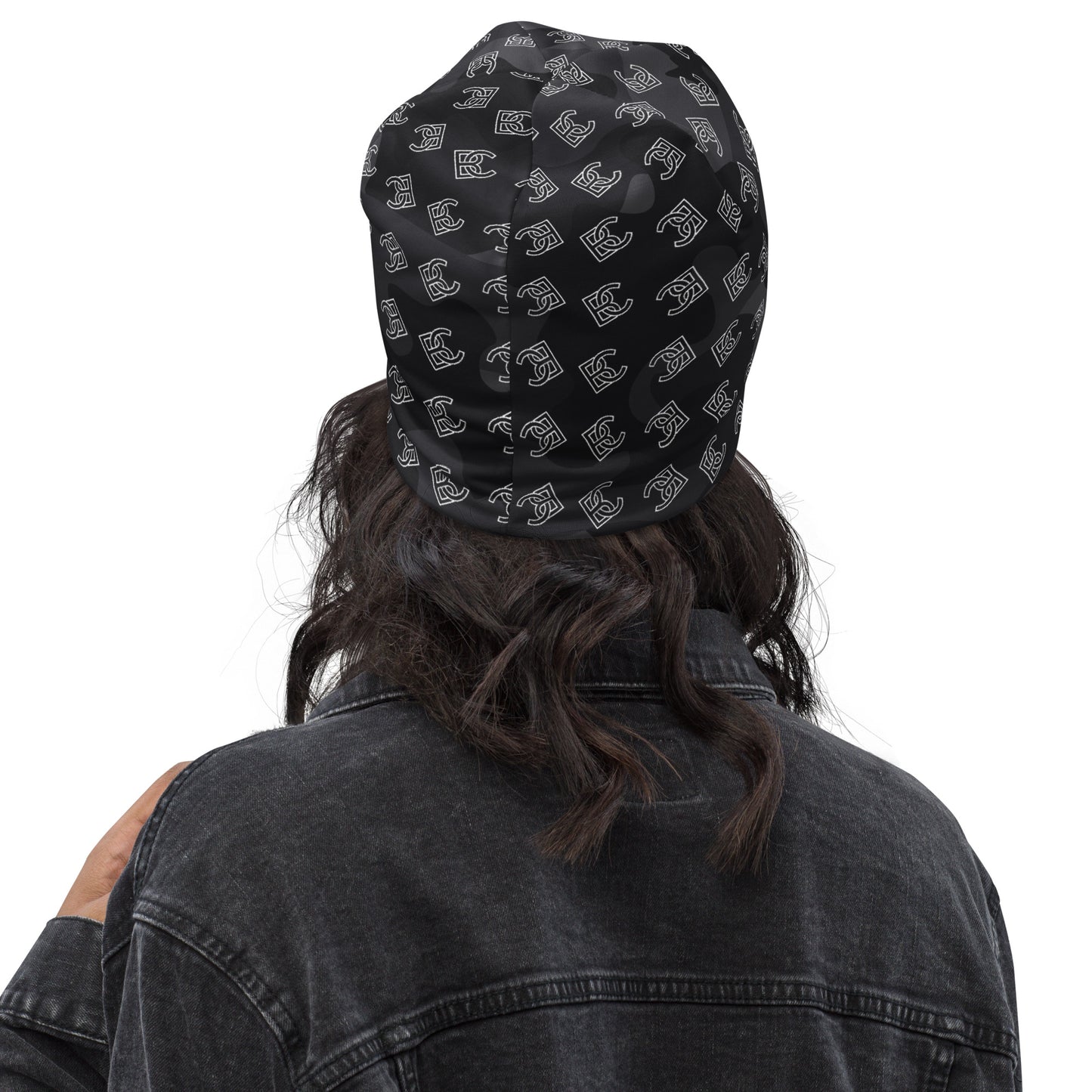 BJJ Couture Premium Black Camouflage Print Beanie