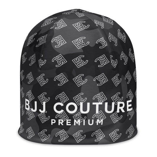 BJJ Couture Premium Black Camouflage Print Beanie
