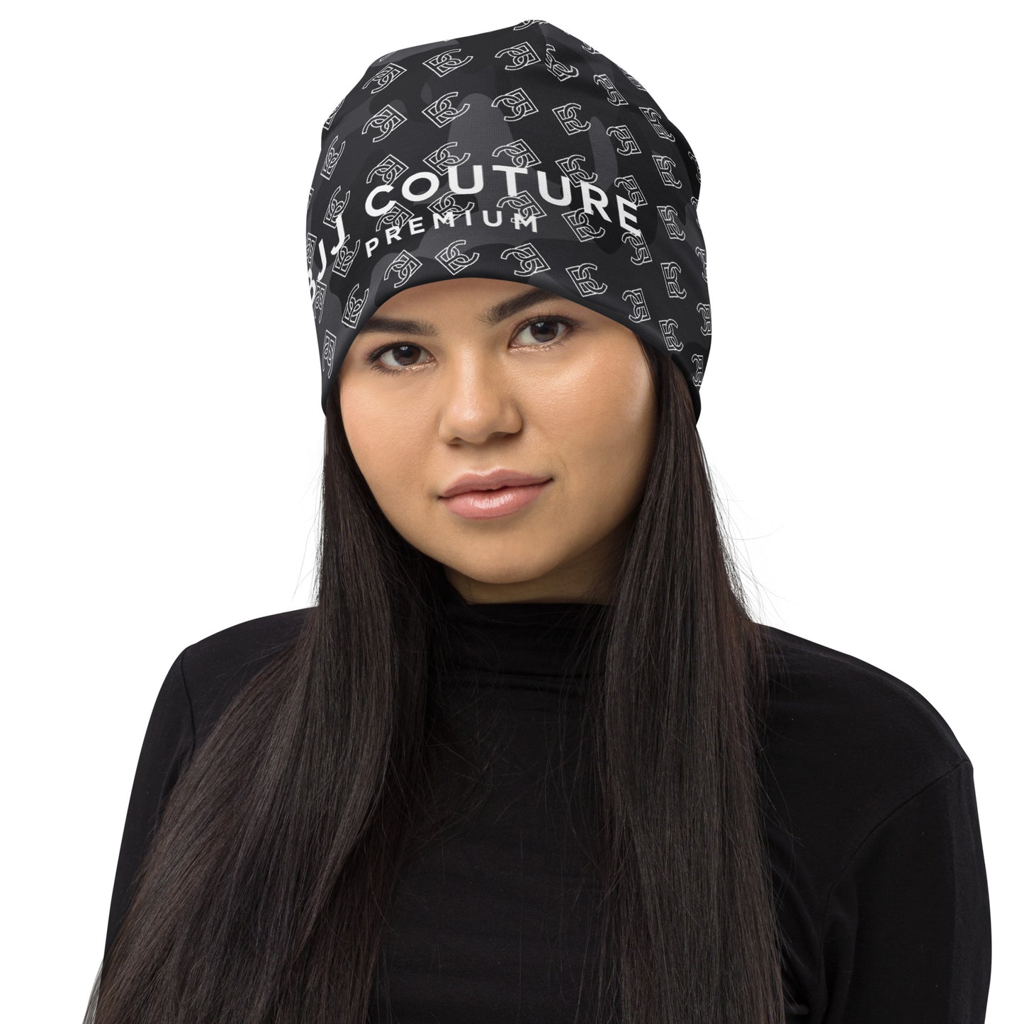 BJJ Couture Premium Black Camouflage Print Beanie