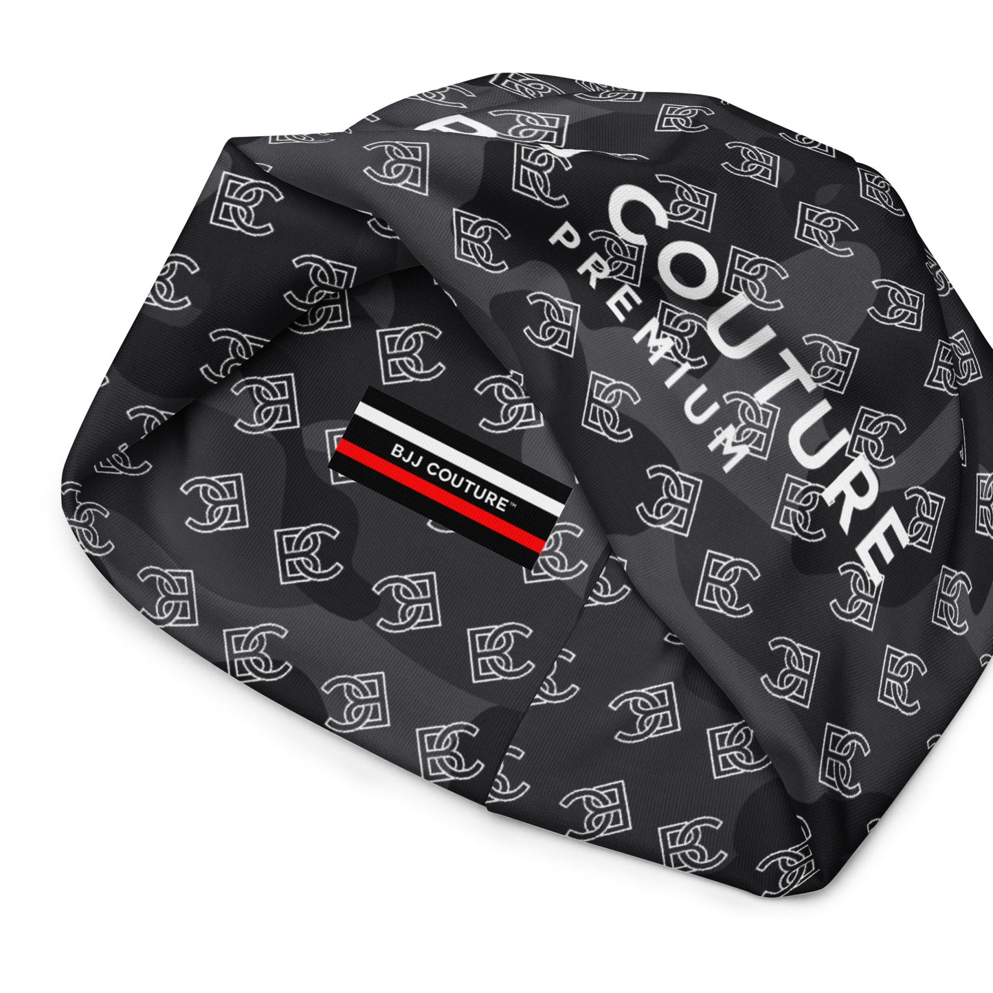 BJJ Couture Premium Black Camouflage Print Beanie