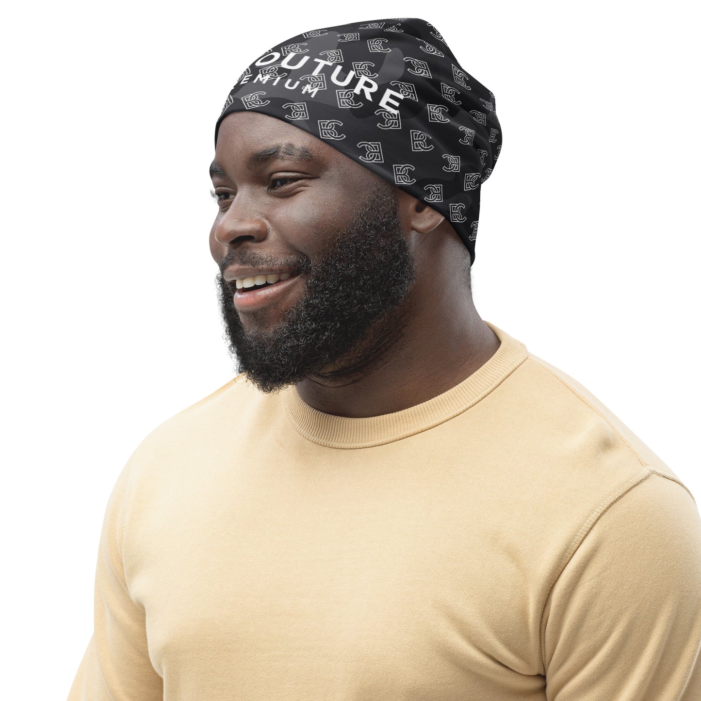 BJJ Couture Premium Black Camouflage Print Beanie