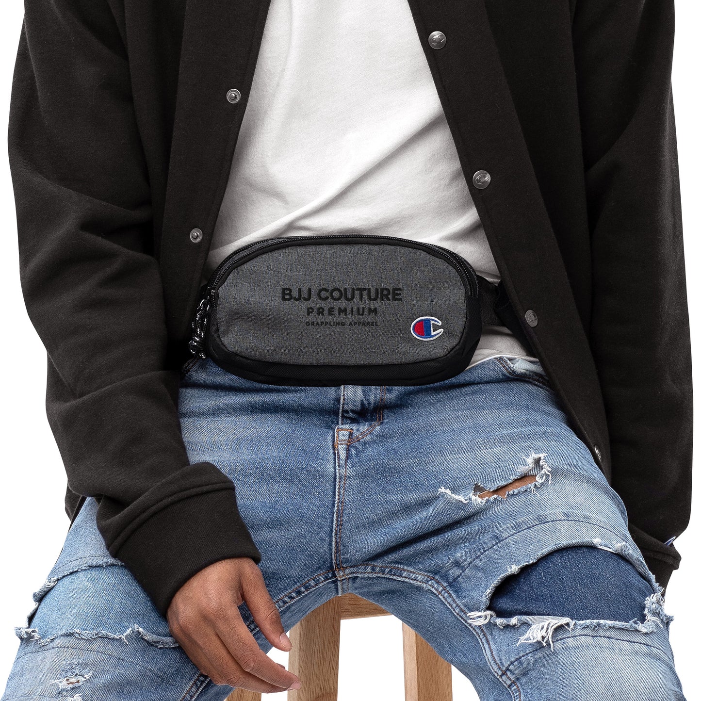 BJJ Couture Premium Champion fanny pack - Black text