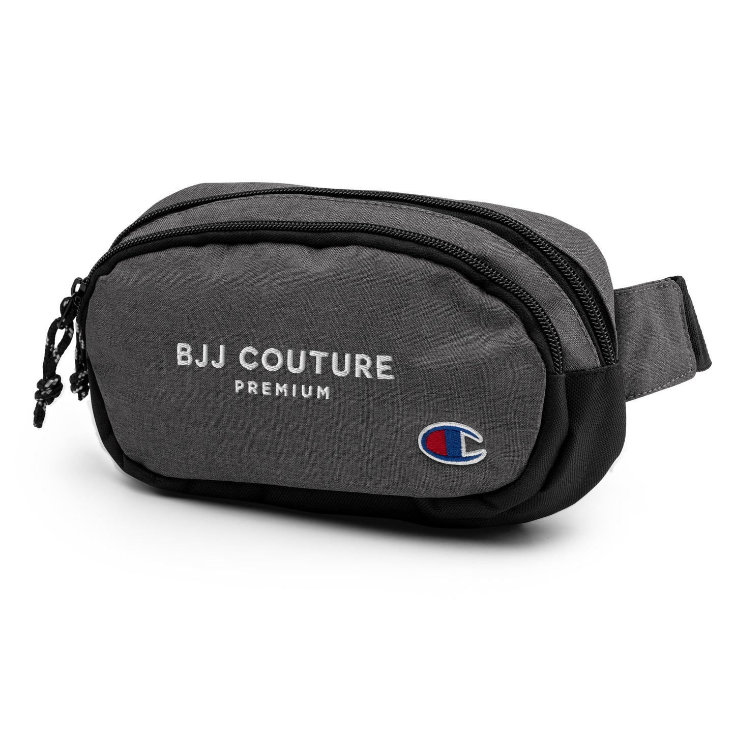 BJJ Couture Premium Champion fanny pack - White text