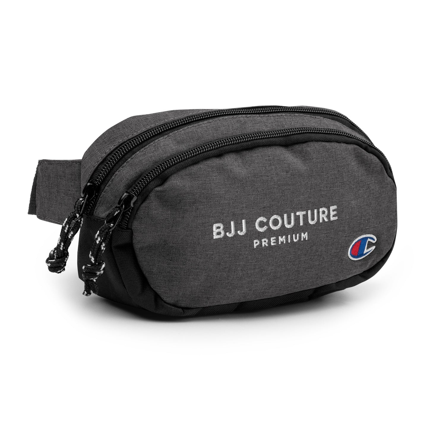 BJJ Couture Premium Champion fanny pack - White text