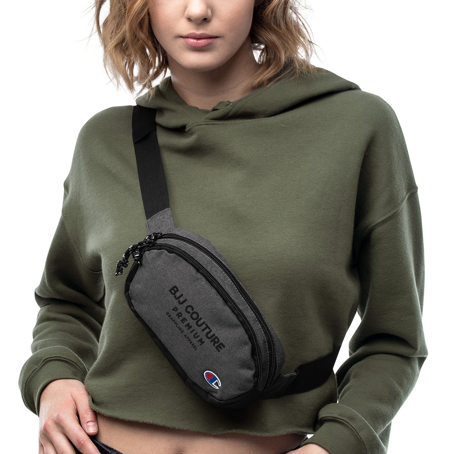 BJJ Couture Premium Champion fanny pack - Black text