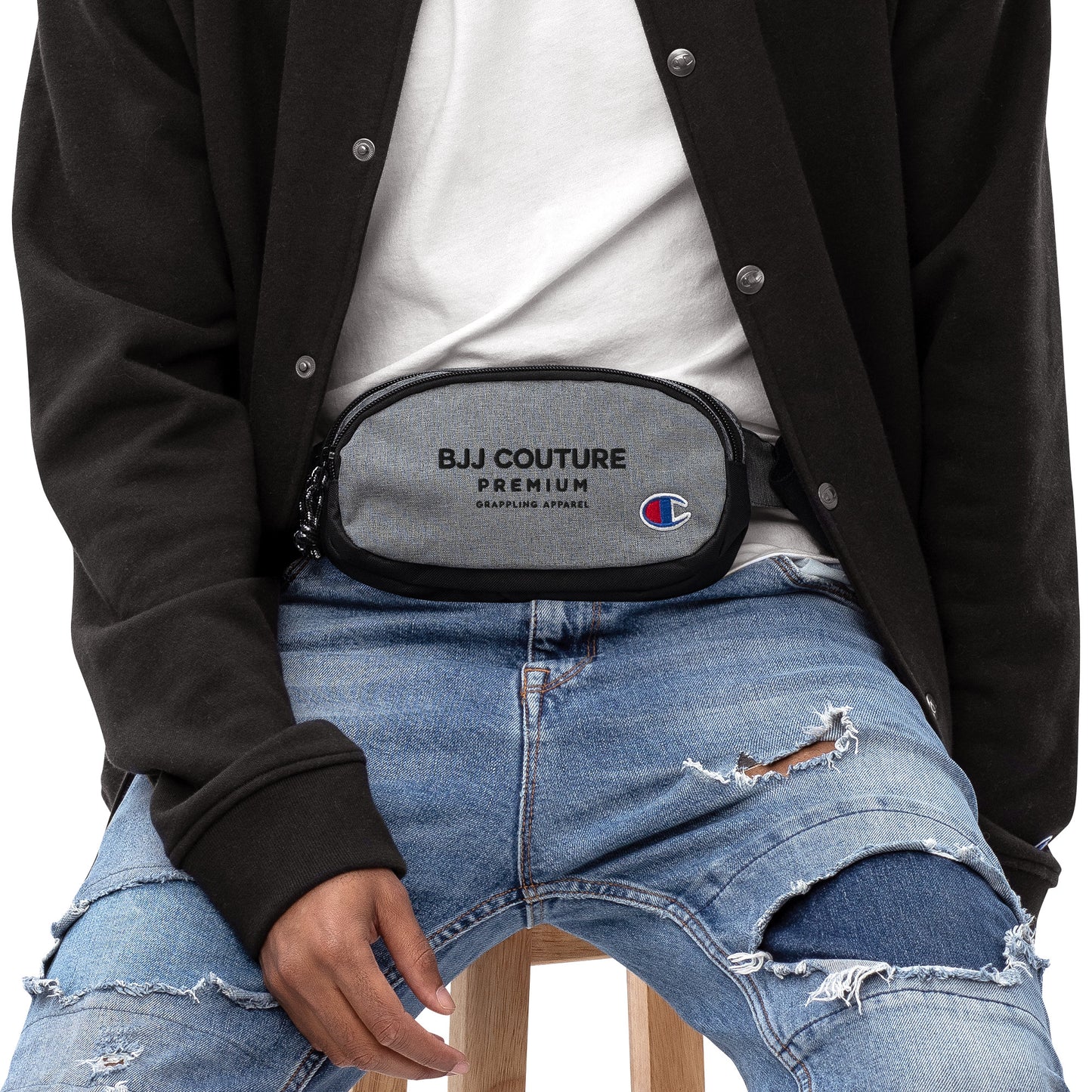 BJJ Couture Premium Champion fanny pack - Black text