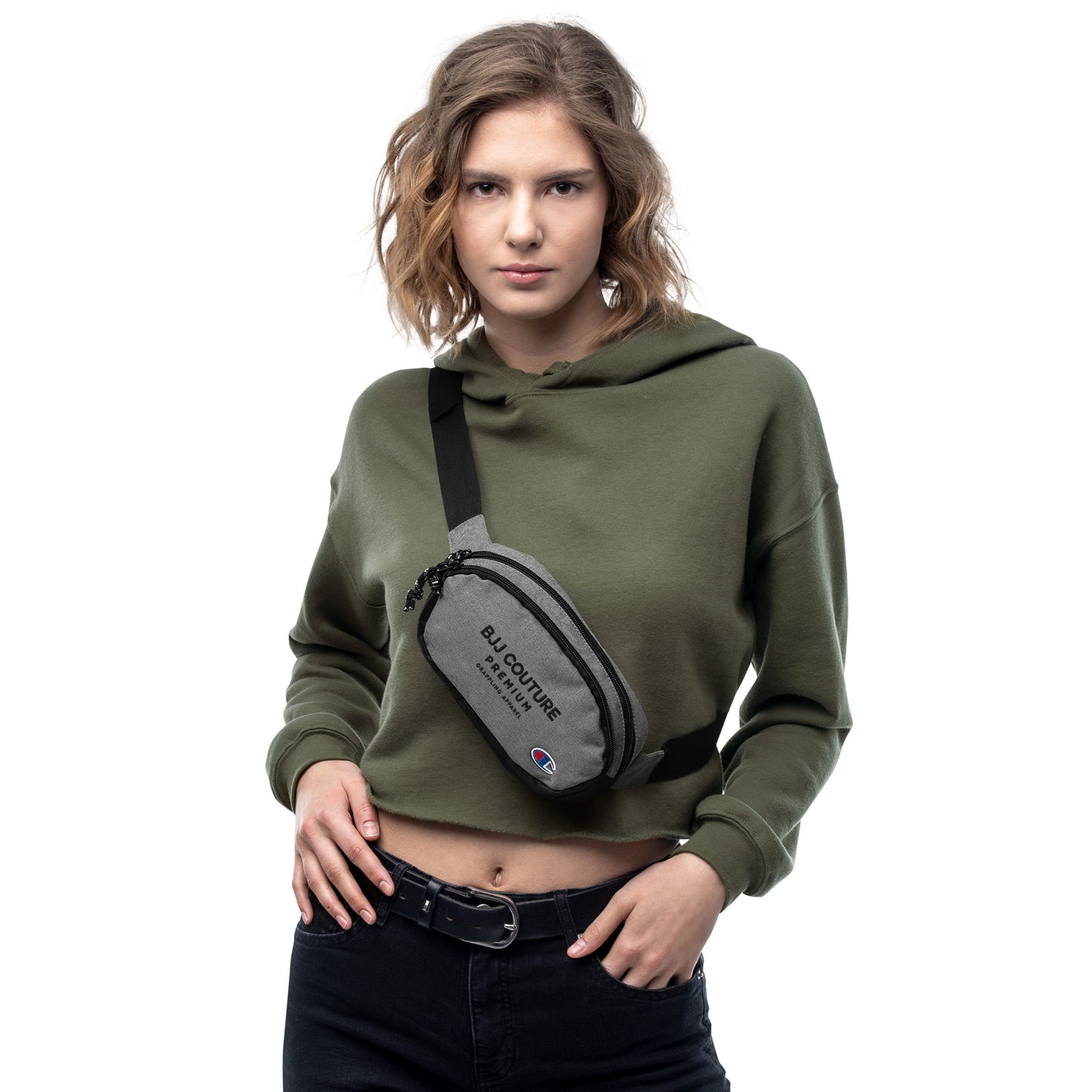 BJJ Couture Premium Champion fanny pack - Black text