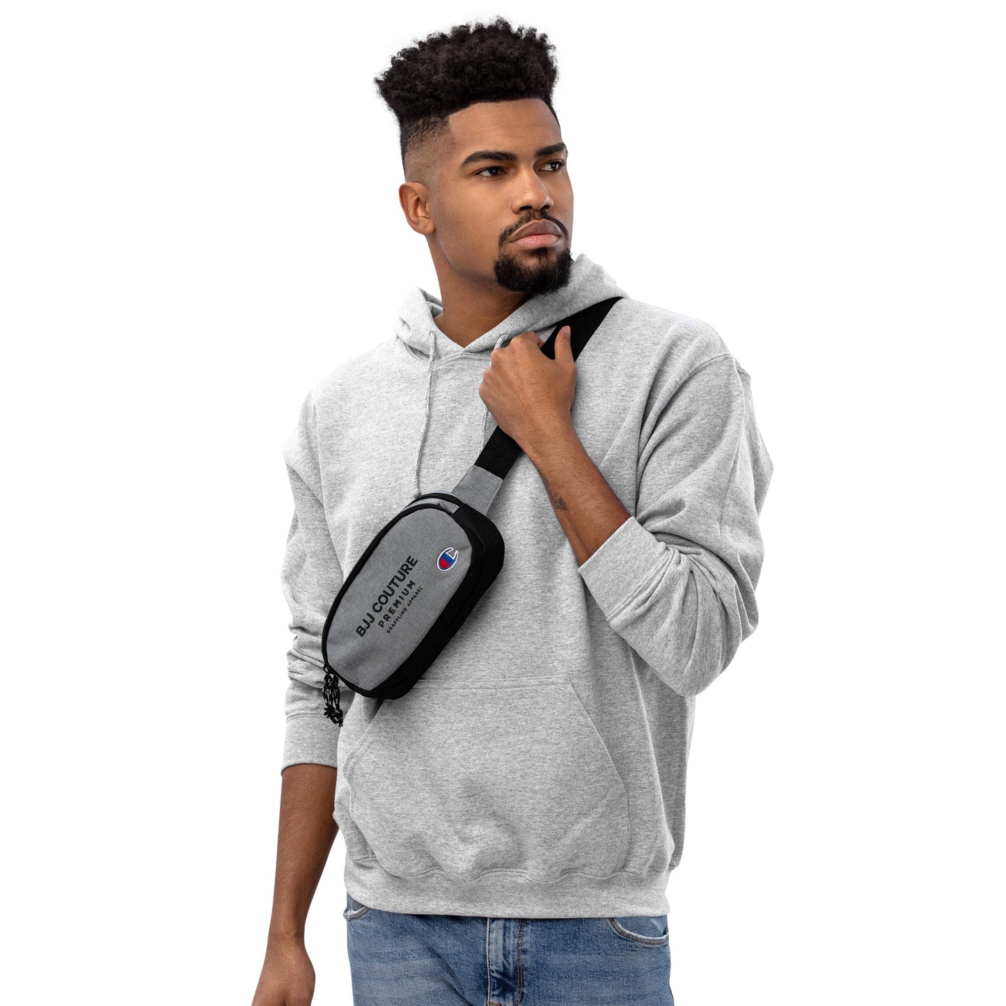 BJJ Couture Premium Champion fanny pack - Black text