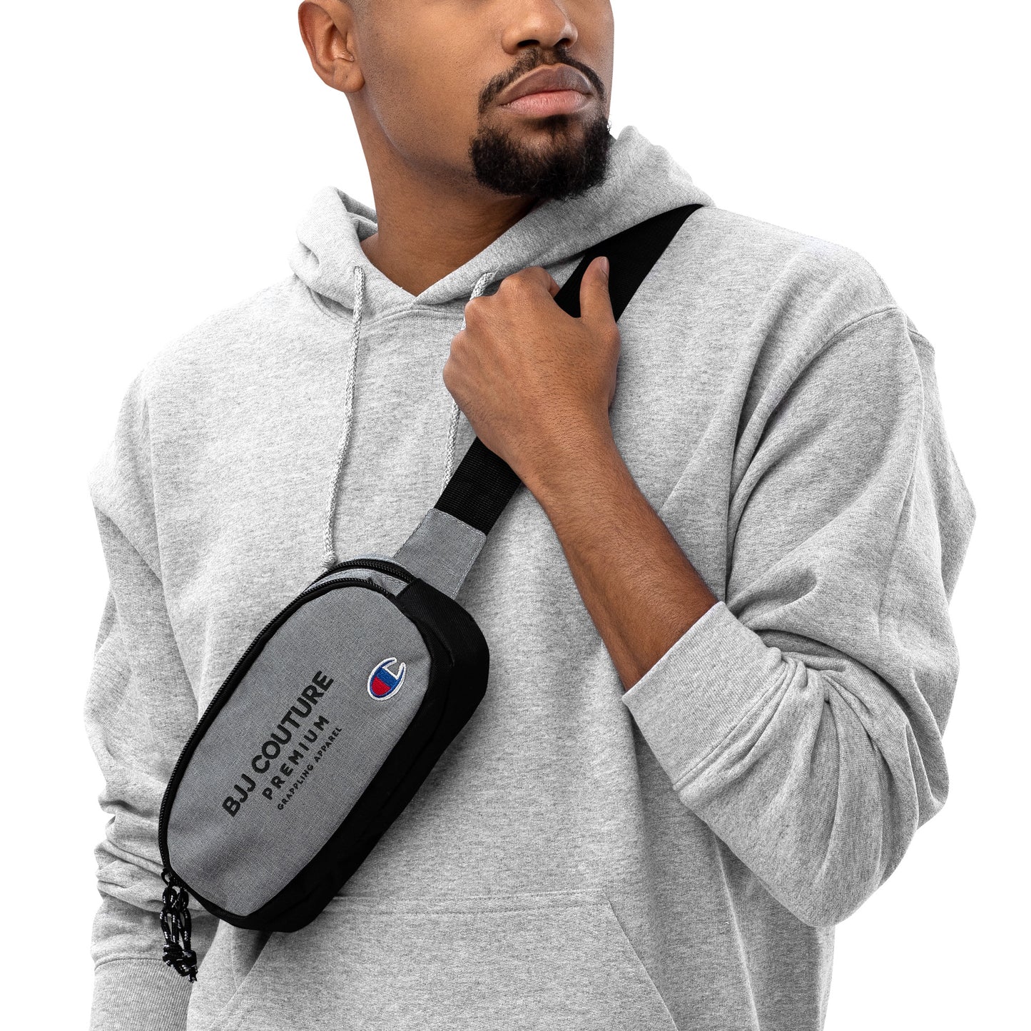 BJJ Couture Premium Champion fanny pack - Black text