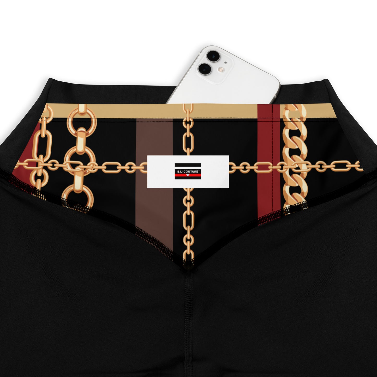 BJJ Couture Workout Red and Black Tartan Chain Leggings