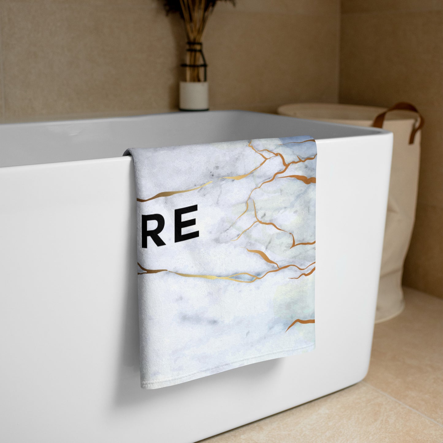 BJJ Couture White and Blue Marble After Training & Beach Towel