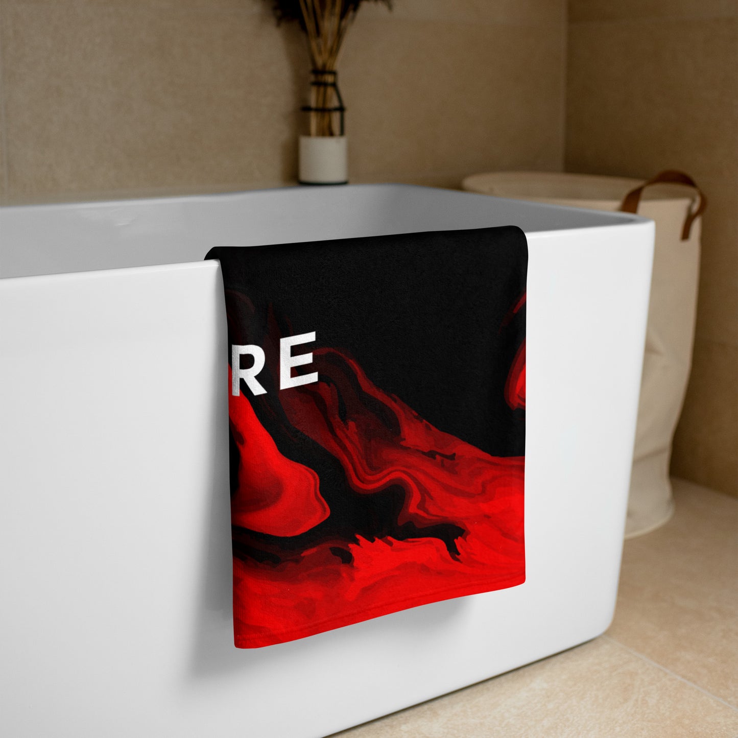 BJJ Couture Red Black Marble After Training & Beach Towel