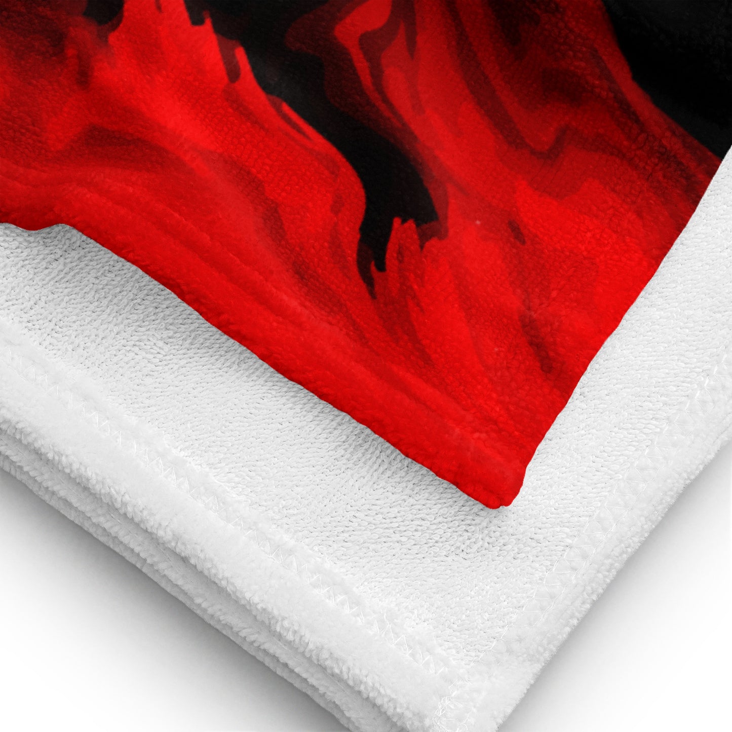 BJJ Couture Red Black Marble After Training & Beach Towel
