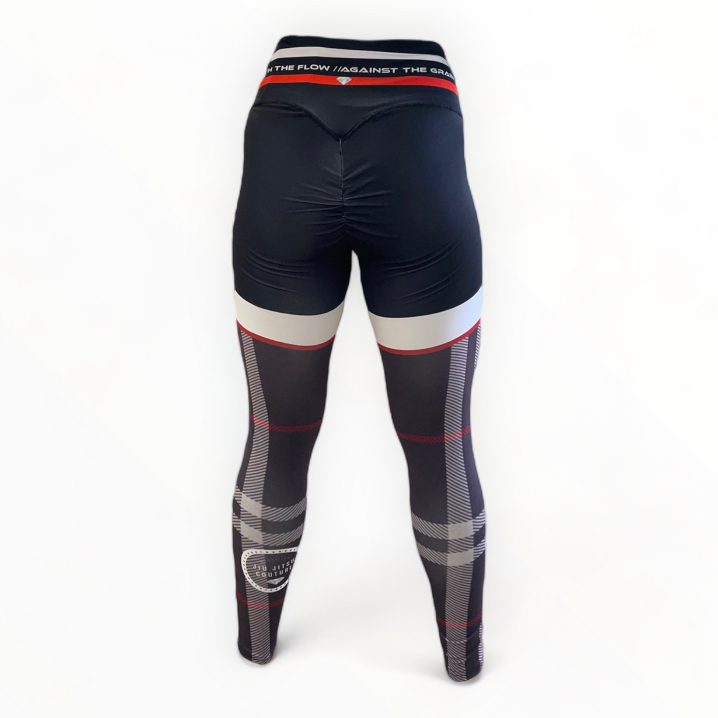 BJJ Couture Tartan Black and Red Spats
