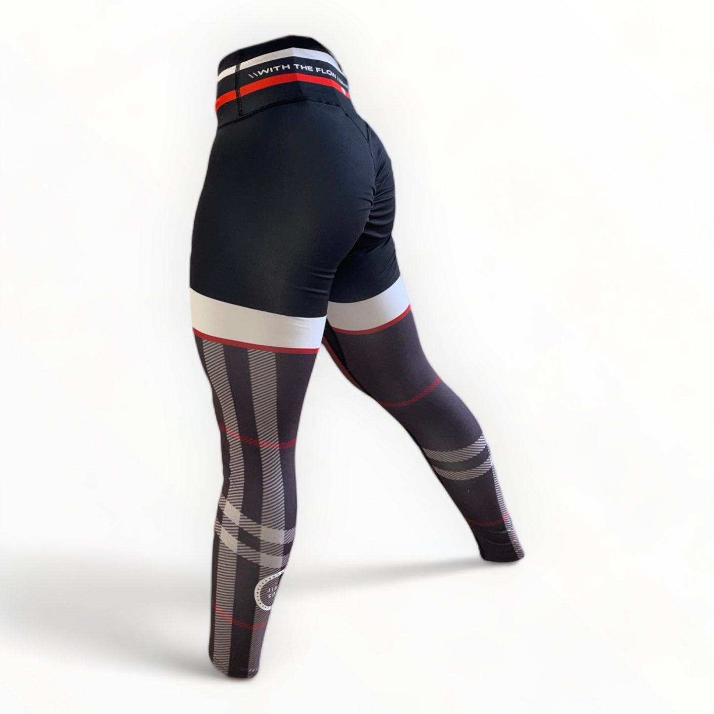 BJJ Couture Tartan Black and Red Spats