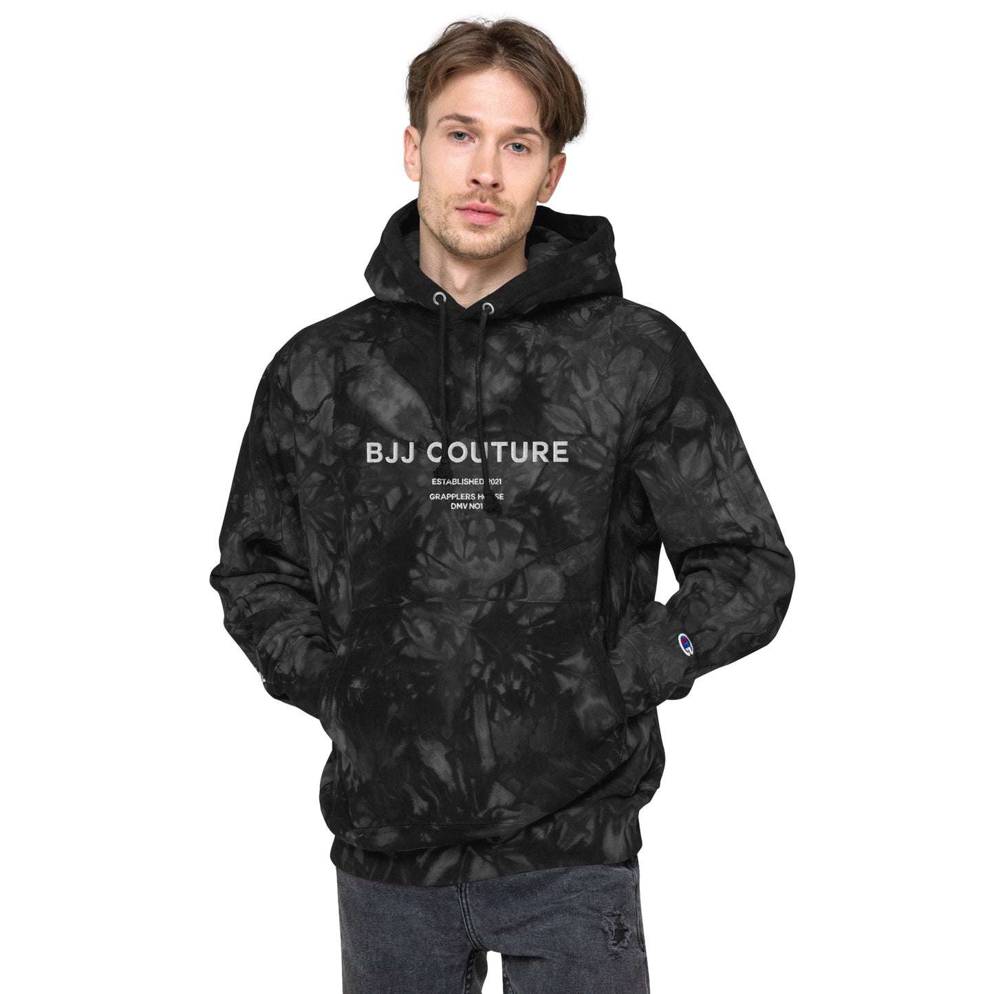 Unisex BJJ Couture Premium Champion tie-dye hoodie