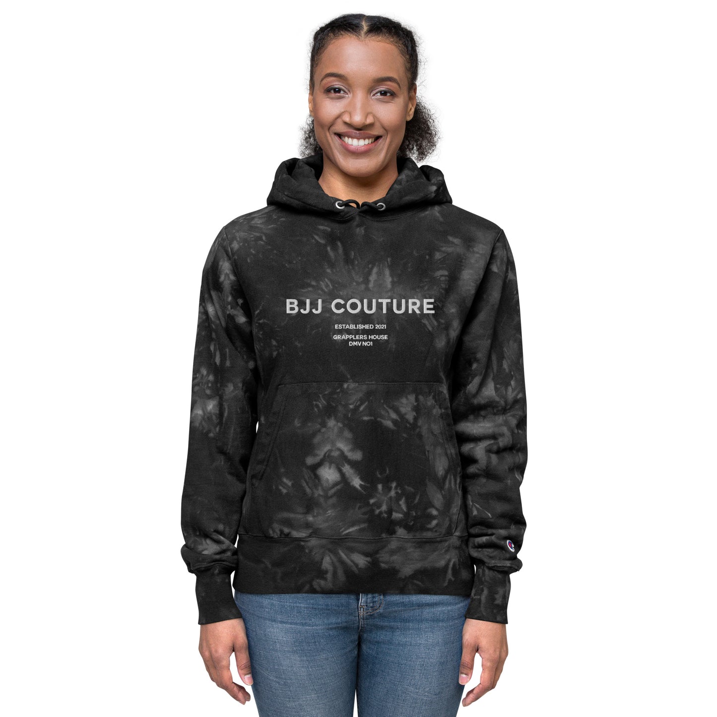 Unisex BJJ Couture Premium Champion tie-dye hoodie