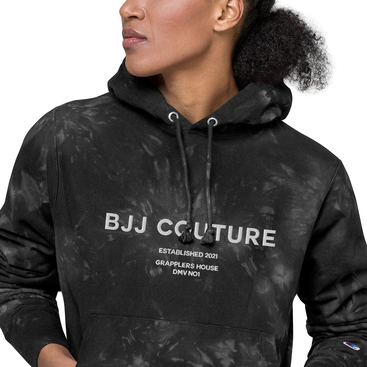 Unisex BJJ Couture Premium Champion tie-dye hoodie