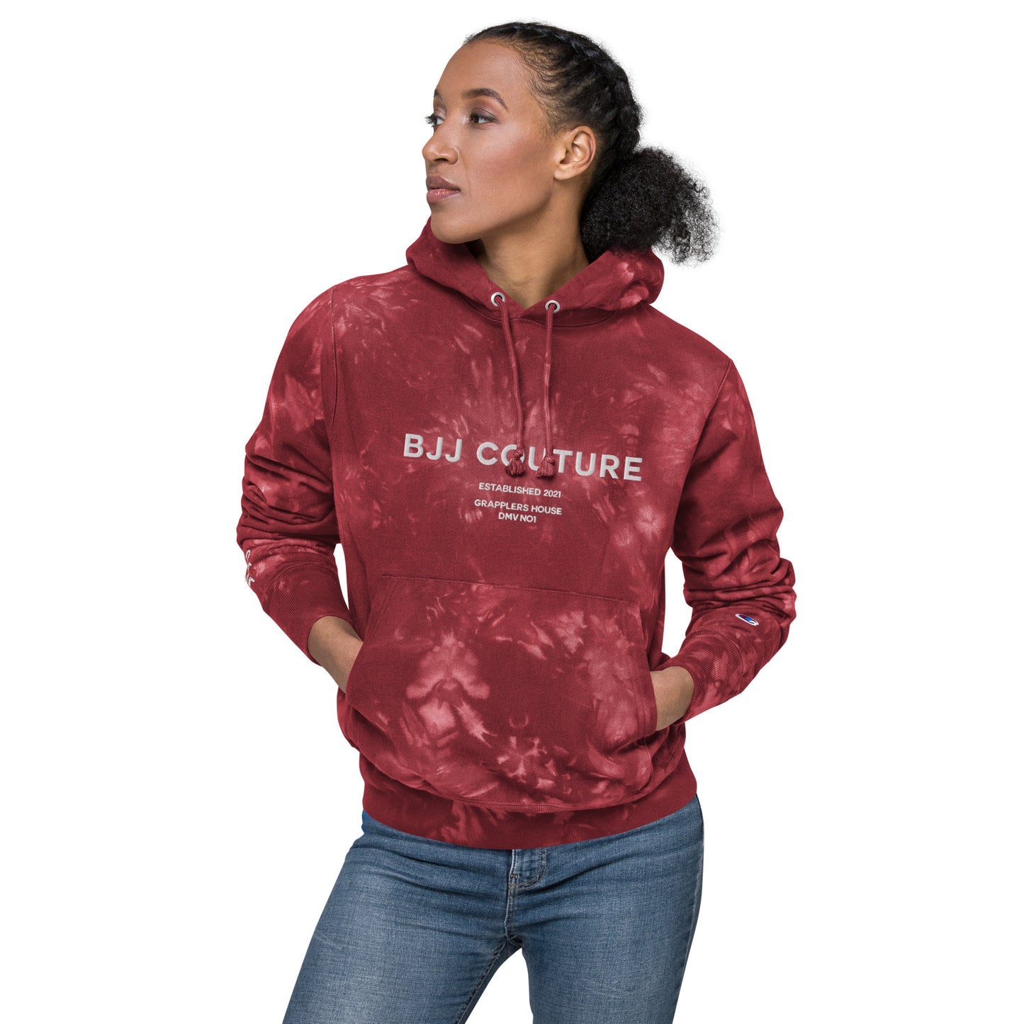 Unisex BJJ Couture Premium Champion tie-dye hoodie