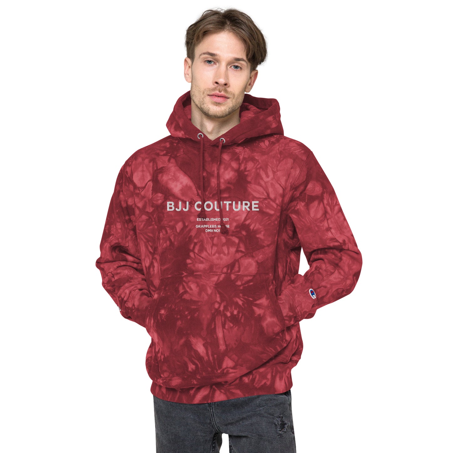 Unisex BJJ Couture Premium Champion tie-dye hoodie