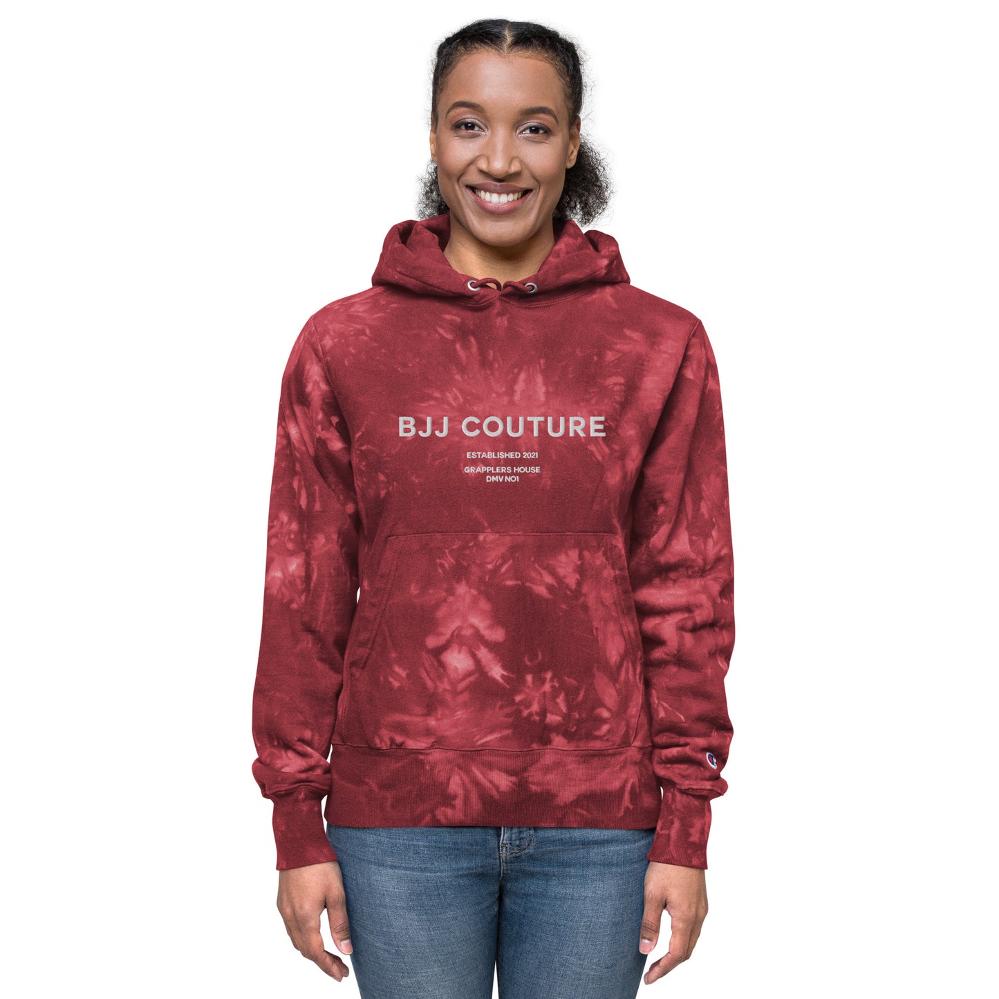 Unisex BJJ Couture Premium Champion tie-dye hoodie