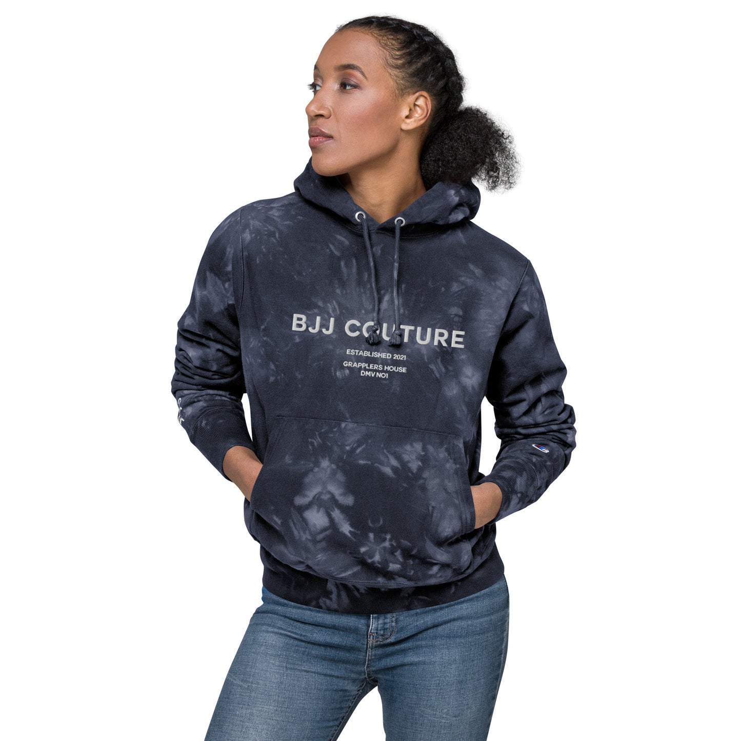Unisex BJJ Couture Premium Champion tie-dye hoodie