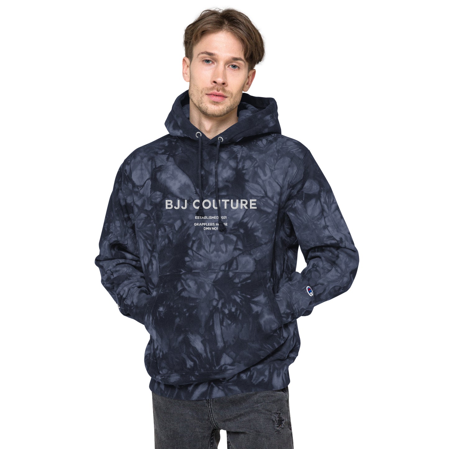 Unisex BJJ Couture Premium Champion tie-dye hoodie