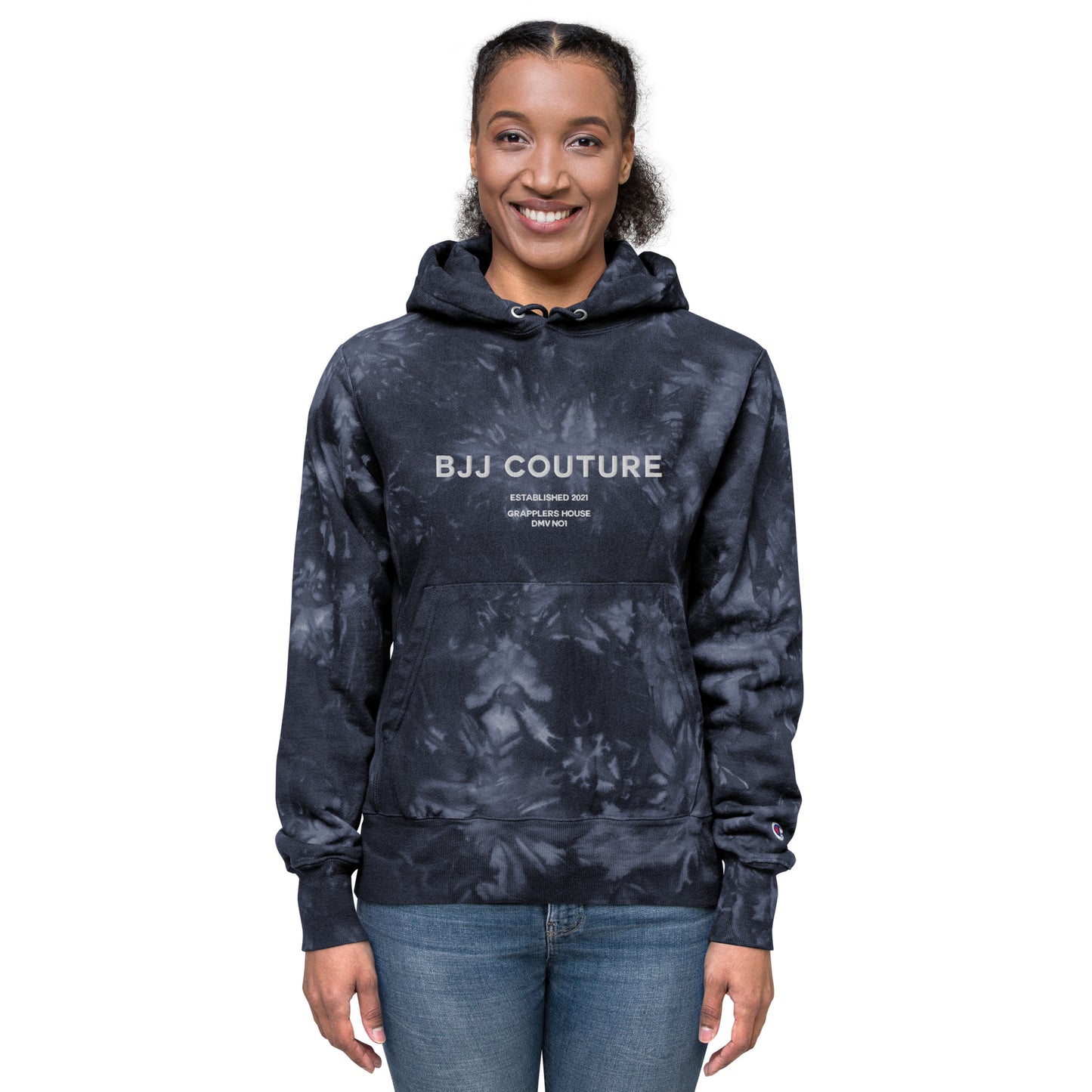 Unisex BJJ Couture Premium Champion tie-dye hoodie