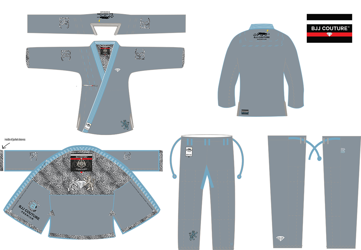 Kids BJJ COUTURE SVǴ LTD 1.0 GI - Grey