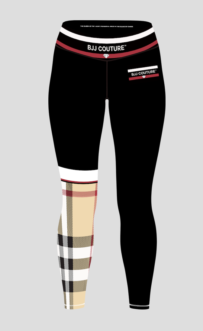 BJJ Couture Tartan Black and Tan Spats