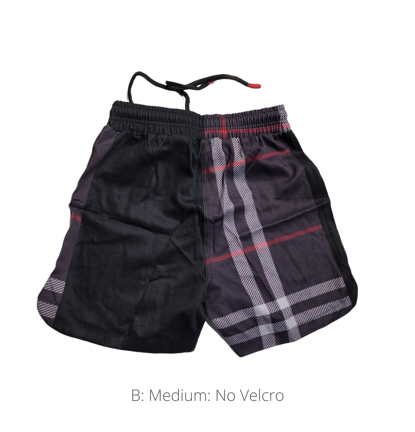 BJJ Couture Tartan Black and Red Grappling Shorts