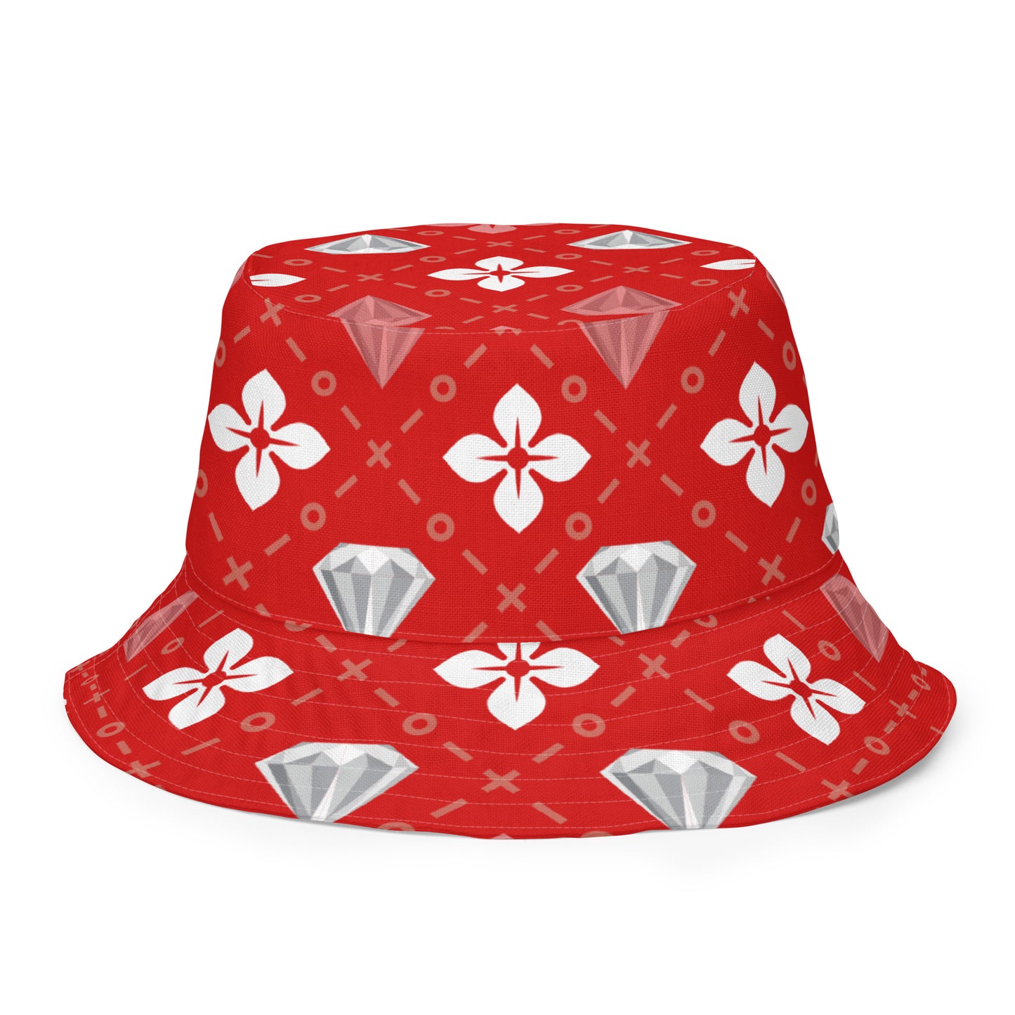 BJJ Couture Reversible bucket hat - seamless red diamond X tartan black & tan