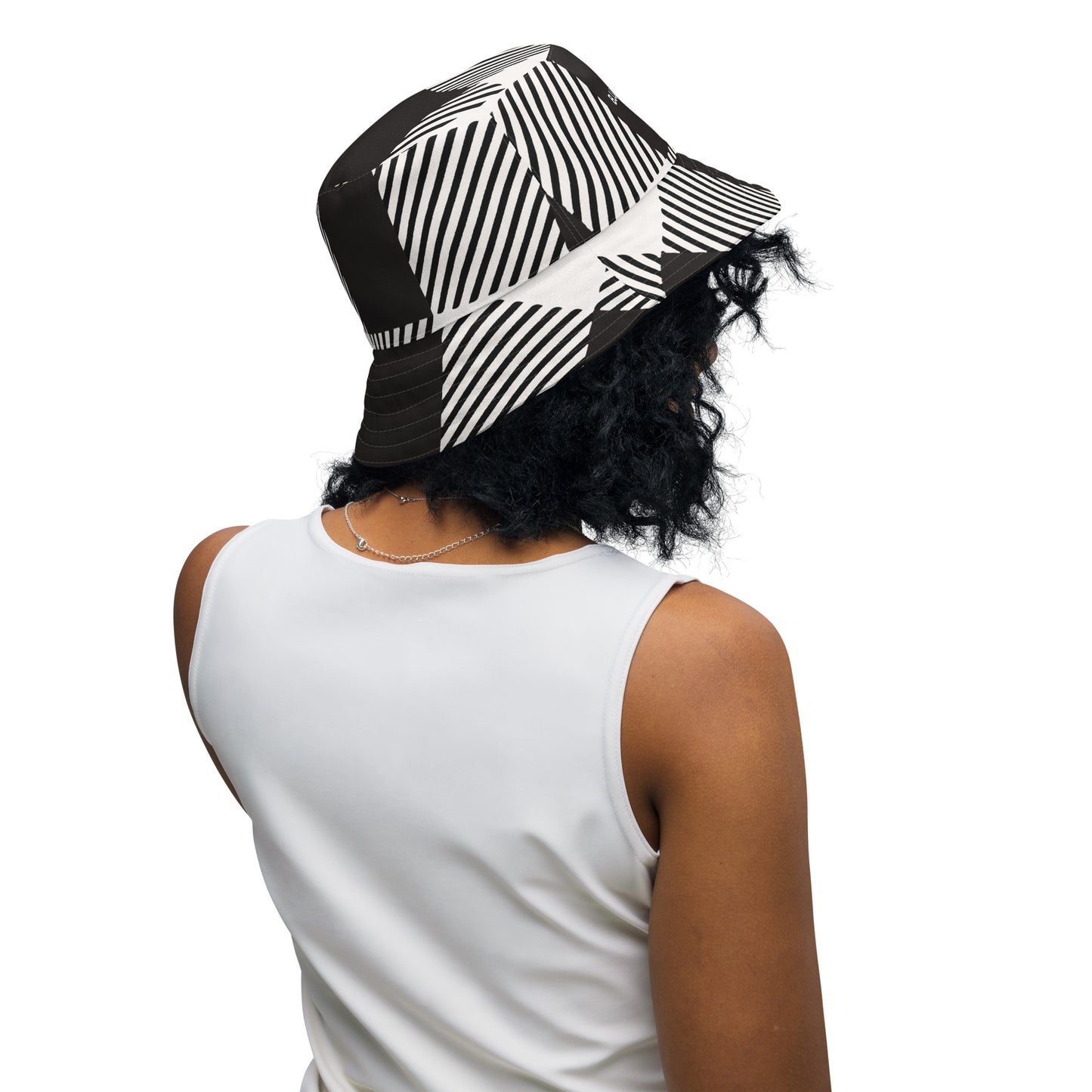 BJJ Couture Reversible bucket hat - seamless red diamond X tartan black & tan