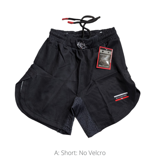 Black Grappling Shorts - IBJJF Legal