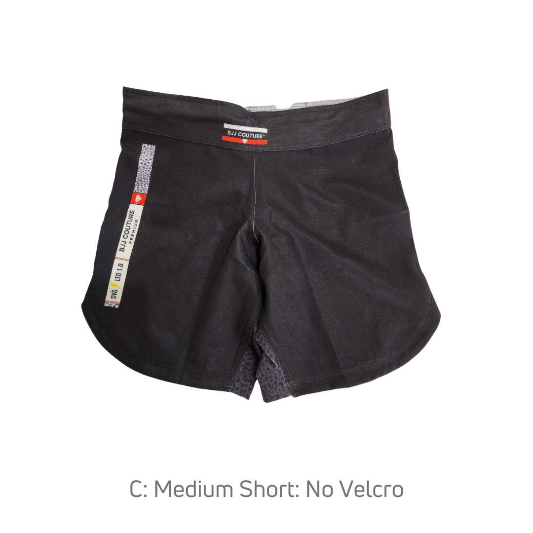 Black Grappling Shorts - IBJJF Legal