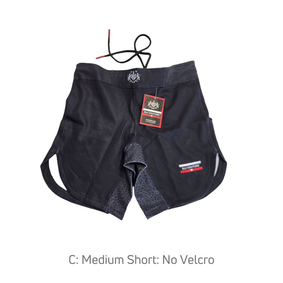 Black Grappling Shorts - IBJJF Legal