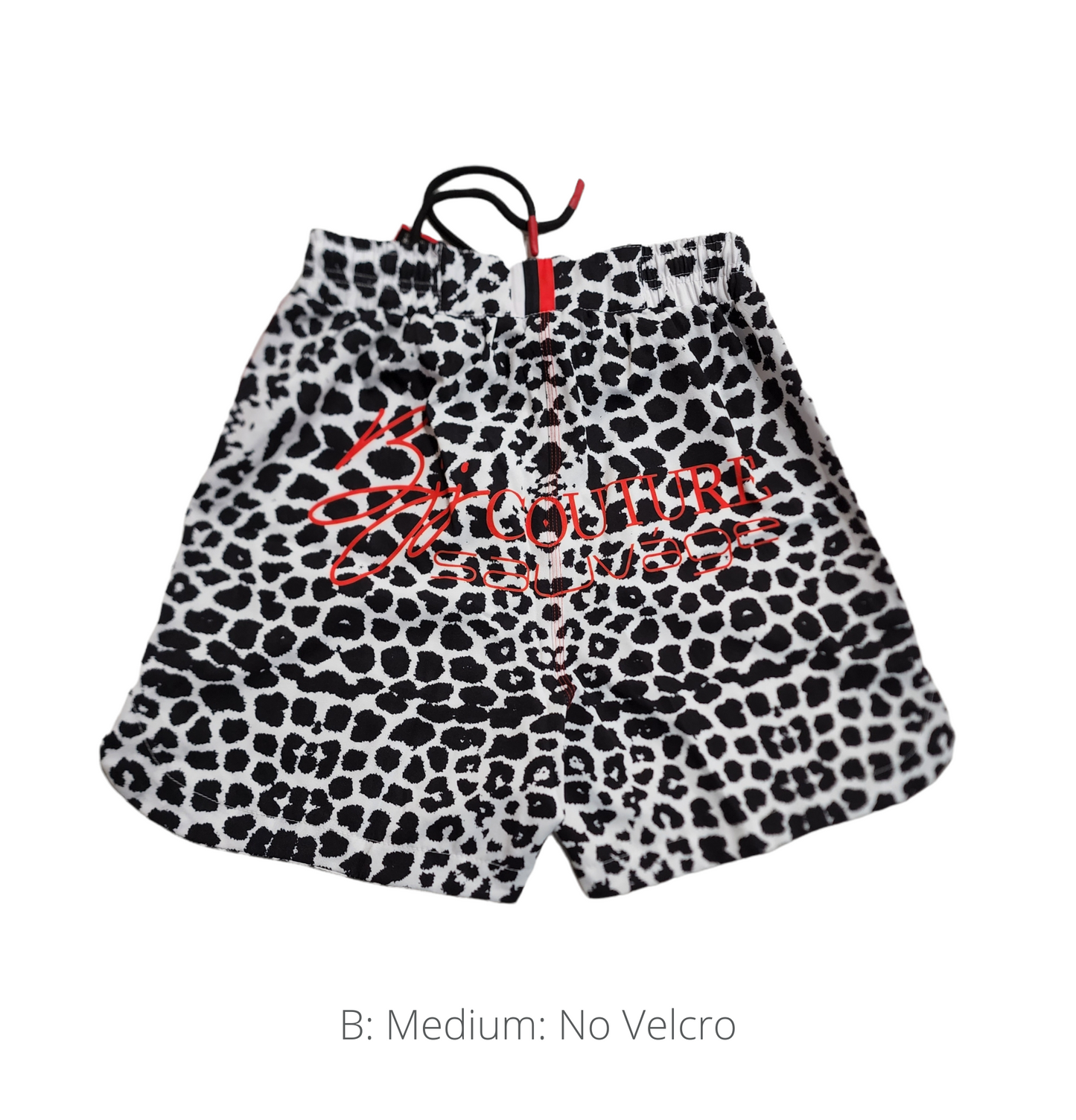 BJJ Couture Seamless White and Black Leopard Grappling Shorts