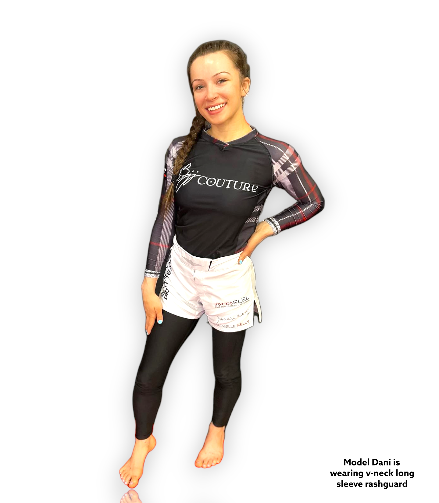 BJJ Couture Tartan Black and Red Rashguard