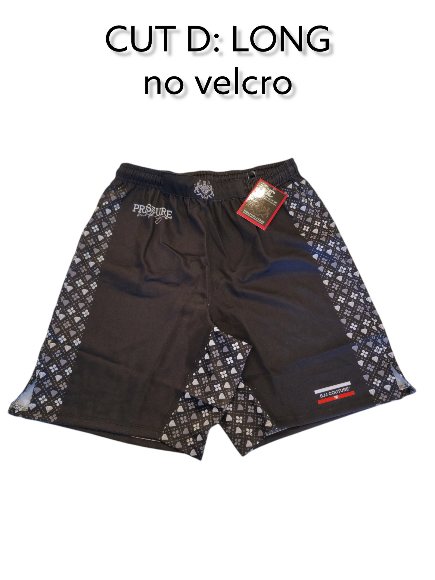BJJ Couture Black Seamless Diamond Pattern Grappling Shorts