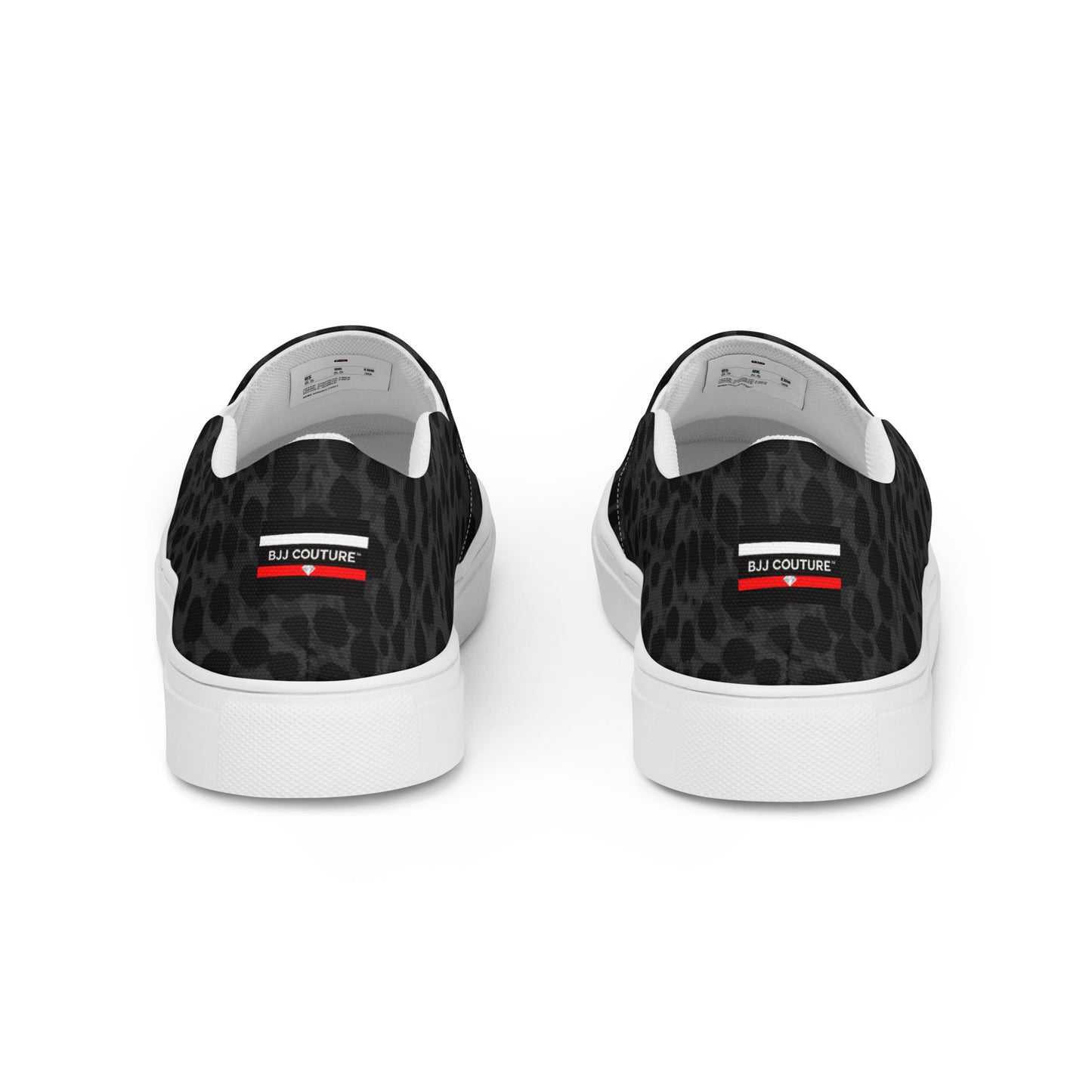 BJJ Couture Black Leopard Men’s slip-on canvas shoes