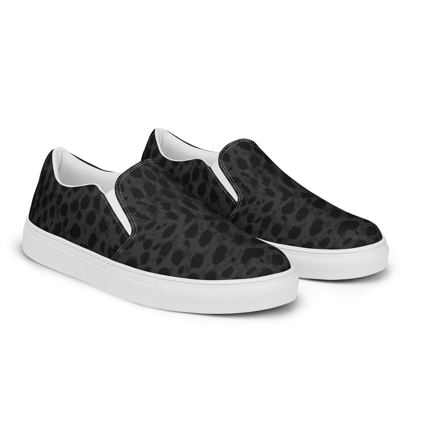 BJJ Couture Black Leopard Men’s slip-on canvas shoes