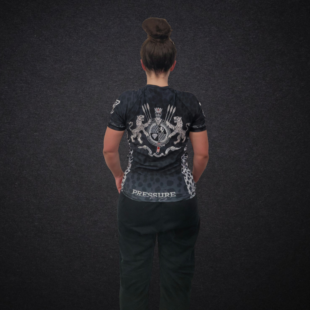 BJJ Couture Leopard Print Black & Grey Rashguard
