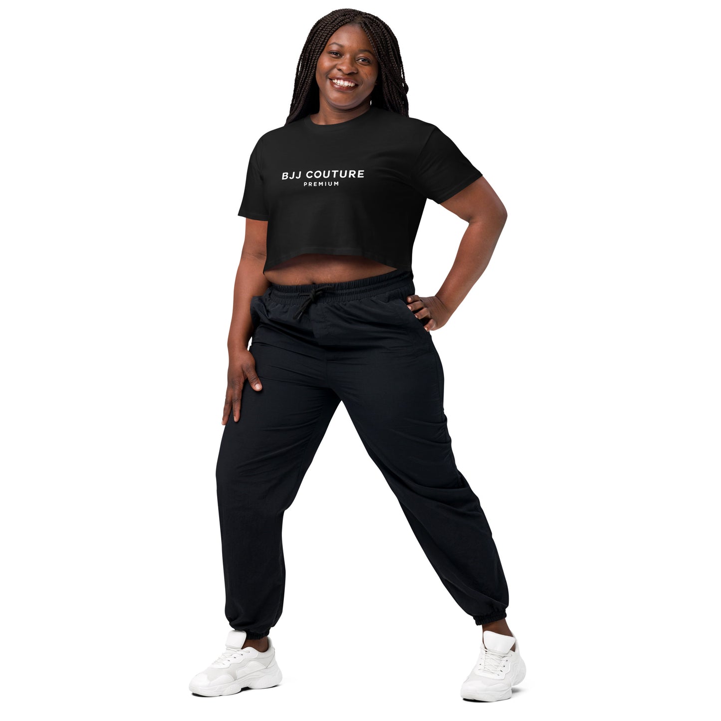 BJJ Couture Premium Black Flowy Women’s crop top