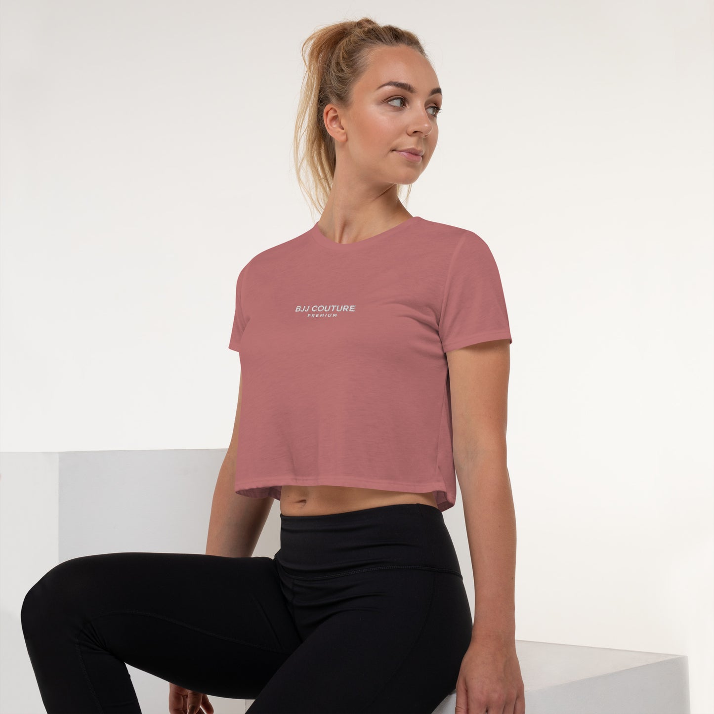 BJJ Couture Premium Embroidered Crop Tee