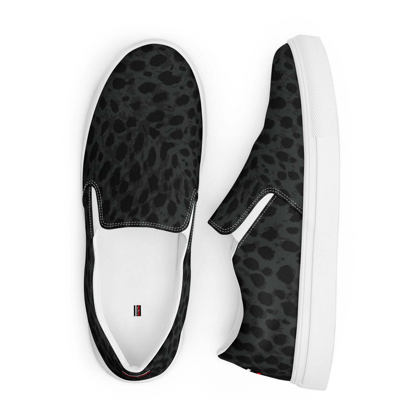 BJJ Couture Black Leopard Women’s slip-on canvas shoes