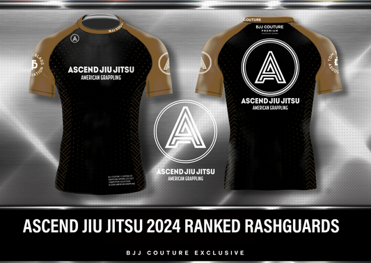 Pre-Order: Ascend Jiu Jitsu Ranked Rashguard - Brown and Black