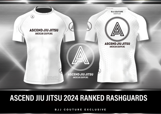 Ascend Jiu Jitsu Ranked Rashguard - White