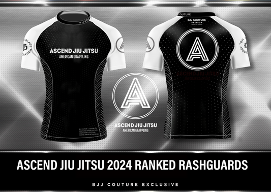 Pre-Order: Ascend Jiu Jitsu Ranked Rashguard - White and Black