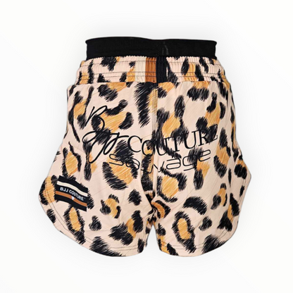 BJJ Couture Leopard Print Black & Brown Grappling Shorts